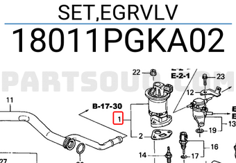 Honda 18011PGKA02 SET,EGRVLV