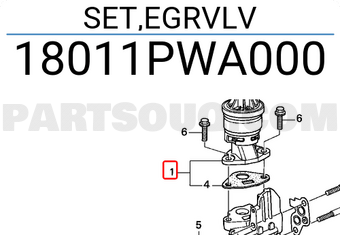 Honda 18011PWA000 SET,EGRVLV