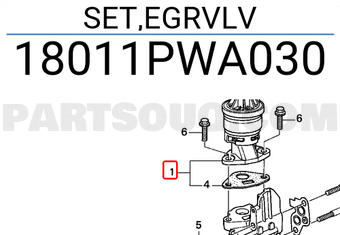 Honda 18011PWA030 SET,EGRVLV