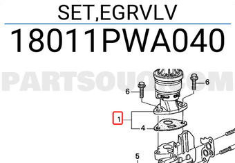 Honda 18011PWA040 SET,EGRVLV