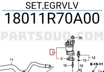 Honda 18011R70A00 SET,EGRVLV