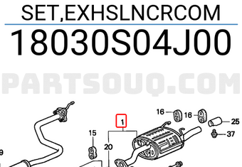 Honda 18030S04J00 SET,EXHSLNCRCOM