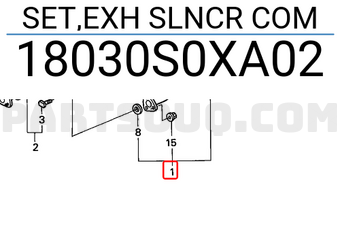 Honda 18030S0XA02 SET,EXH SLNCR COM