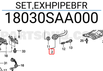 Honda 18030SAA000 SET,EXHPIPEBFR