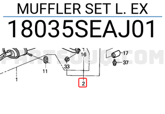 Honda 18035SEAJ01 MUFFLER SET L. EX