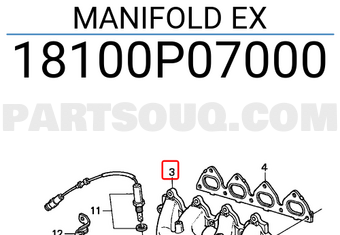 Honda 18100P07000 MANIFOLD EX