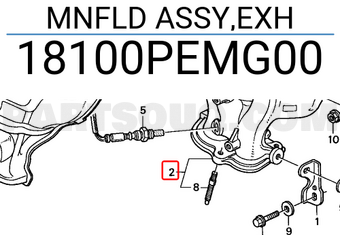 Honda 18100PEMG00 MNFLD ASSY,EXH