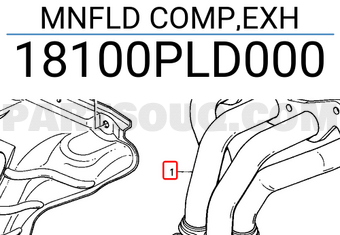 Honda 18100PLD000 MNFLD COMP,EXH