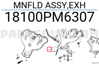 Honda 18100PM6307 MNFLD ASSY,EXH