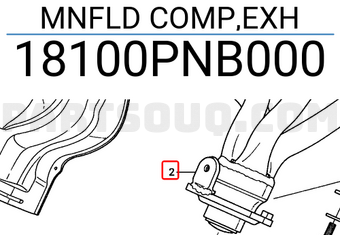 Honda 18100PNB000 MNFLD COMP,EXH