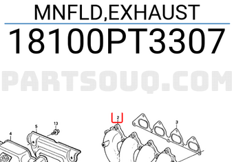 Honda 18100PT3307 MNFLD,EXHAUST