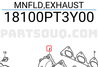 Honda 18100PT3Y00 MNFLD,EXHAUST