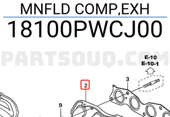 Honda 18100PWCJ00 MNFLD COMP,EXH