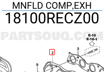 Honda 18100RECZ00 MNFLD COMP,EXH