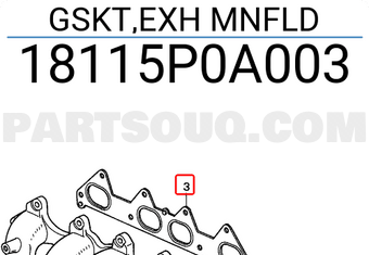 Honda 18115P0A003 GSKT,EXH MNFLD