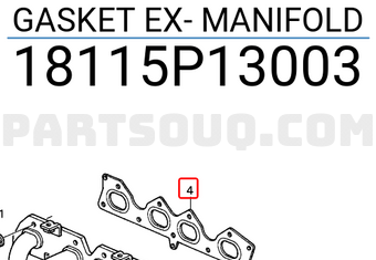 Honda 18115P13003 GASKET EX- MANIFOLD