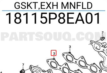 Honda 18115P8EA01 GSKT,EXH MNFLD