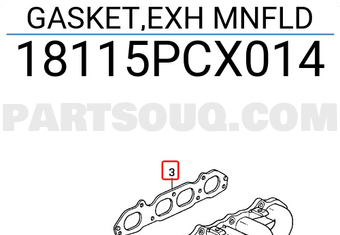 Honda 18115PCX014 GASKET,EXH MNFLD