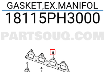 Honda 18115PH3000 GASKET,EX.MANIFOL