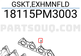 Honda 18115PM3003 GSKT,EXHMNFLD