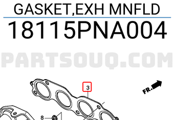 Honda 18115PNA004 GASKET,EXH MNFLD