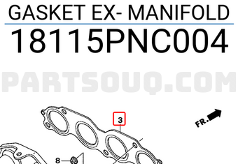 Honda 18115PNC004 GASKET EX- MANIFOLD