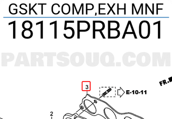 Honda 18115PRBA01 GSKT COMP,EXH MNF