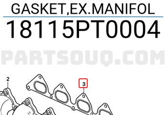 Honda 18115PT0004 GASKET,EX.MANIFOL