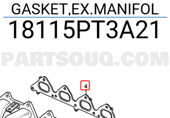 Honda 18115PT3A21 GASKET,EX.MANIFOL