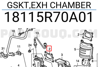 Honda 18115R70A01 GSKT,EXH CHAMBER