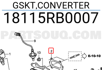 Honda 18115RB0007 GSKT,CONVERTER
