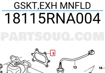 Honda 18115RNA004 GSKT,EXH MNFLD