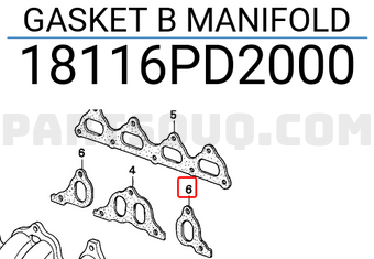 Honda 18116PD2000 GASKET B MANIFOLD