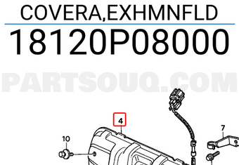 Honda 18120P08000 COVERA,EXHMNFLD