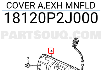 Honda 18120P2J000 COVER A,EXH MNFLD