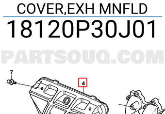 Honda 18120P30J01 COVER,EXH MNFLD