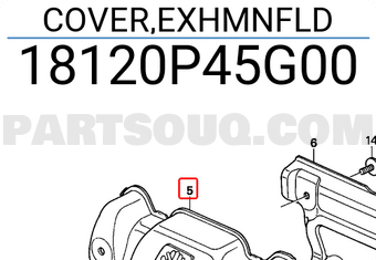 Honda 18120P45G00 COVER,EXHMNFLD