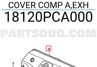 Honda 18120PCA000 COVER COMP A,EXH