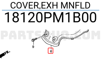 Honda 18120PM1B00 COVER,EXH MNFLD