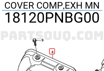 Honda 18120PNBG00 COVER COMP,EXH MN