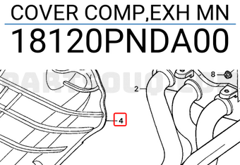 Honda 18120PNDA00 COVER COMP,EXH MN