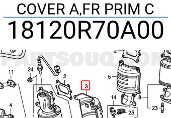 Honda 18120R70A00 COVER A,FR PRIM C