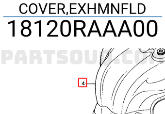Honda 18120RAAA00 COVER,EXHMNFLD