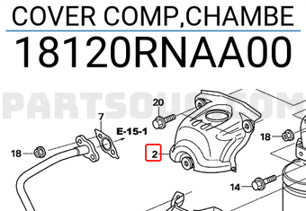 Honda 18120RNAA00 COVER COMP,CHAMBE