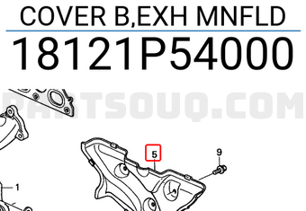 Honda 18121P54000 COVER B,EXH MNFLD