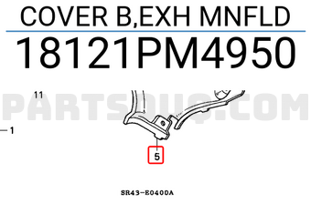 Honda 18121PM4950 COVER B,EXH MNFLD