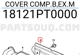 Honda 18121PT0000 COVER COMP.B,EX.M