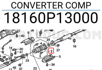 Honda 18160P13000 CONVERTER COMP