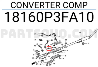 Honda 18160P3FA10 CONVERTER COMP