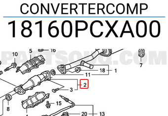 Honda 18160PCXA00 CONVERTERCOMP